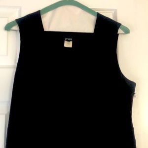 J. Crew black cotton sleeveless dress.